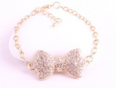 Pulseira laço de strass